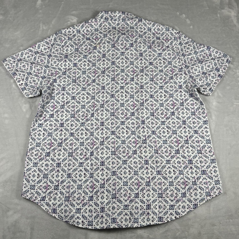 Robert Graham ButtonUp Classic Fit Shirt Mens 2XL Purple/White Linen Blend NWT - Picture 12 of 12